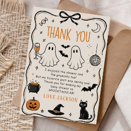 Cartão De Agradecimento Bebê de Halloween
