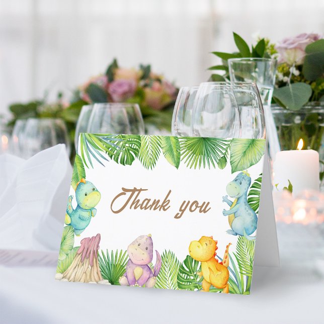 Cartão De Agradecimento Bebê Dinossauro (Criador carregado)