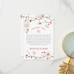 Cartão De Agradecimento Bebê no Bloom Chá de fraldas