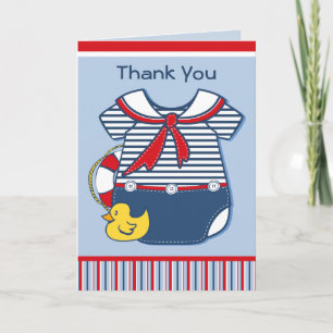 Cartão De Agradecimento Bebê Sailor Suit A