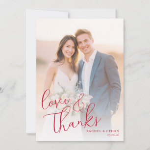 Cartão De Agradecimento Bege Romântico Foto Elegante