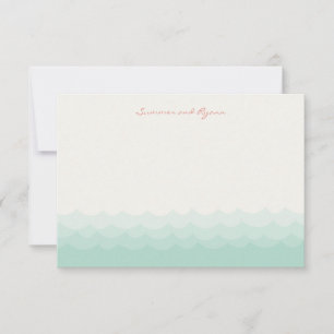 Cartão De Agradecimento Beijando o obrigado do casamento de praia dos