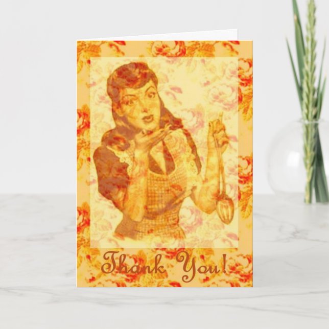 Cartão De Agradecimento Beije o cozinheiro… (Frente)