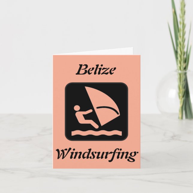 Cartão De Agradecimento Belize Windsurfing (Long Caye Glover's Reef Atoll) (Frente)