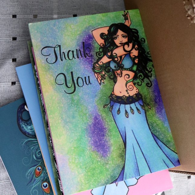 Cartão De Agradecimento Belly Dancer Thank You Cards (Criador carregado)