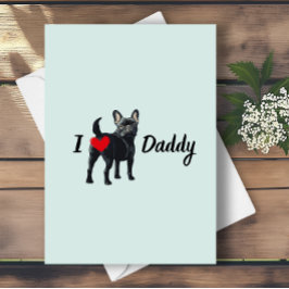 Cartão De Agradecimento Belo Buldogue Francês Do Dia de os pais De Cachorr