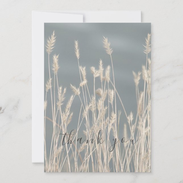 Cartão De Agradecimento Belo Cachorro Solitário Azul Céu Azul Obrigado (Frente)