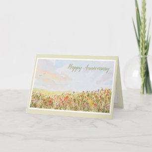 Cartão De Agradecimento Belo Floral Feliz Aniversário