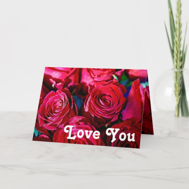 Cartão De Agradecimento Belo Monte De Rosas vermelhas (Frente)