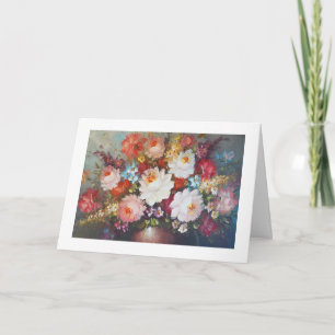 Cartão De Agradecimento Belo vaso de flores floral