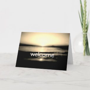 Cartão De Agradecimento Bem-vindos ao casamento do Sunrise de Praia