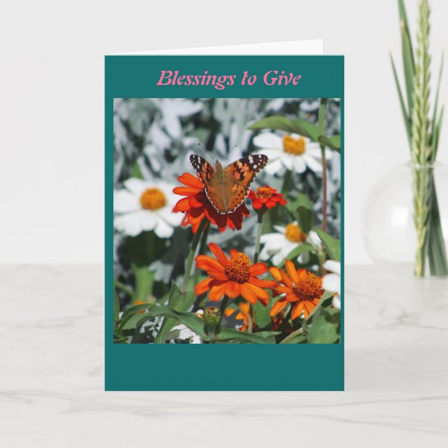 Cartão De Agradecimento Bênçãos a dar (Frente)