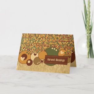 Cartão De Agradecimento Bênçãos da Colheita 