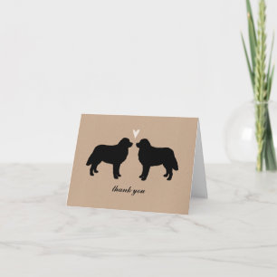 Cartão De Agradecimento Bernese Mountain Dogs Wedding Thank You