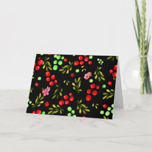 Cartão De Agradecimento Berries Pattern