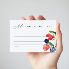 Cartão De Agradecimento Berry Baby Shower Advice Card Berry Sweet