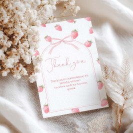 Cartão De Agradecimento Berry First Birthday Girl