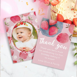 Cartão De Agradecimento Berry First Birthday Thank You Card