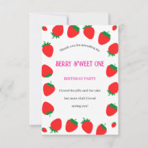 Berry Sweet One Flat Obrigado-you Card