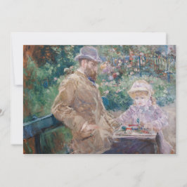 Cartão De Agradecimento Berthe Morisot - Eugene Manet com sua filha