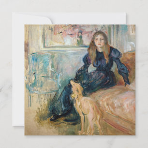 Cartão De Agradecimento Berthe Morisot - Julie e seu galgo Laerte