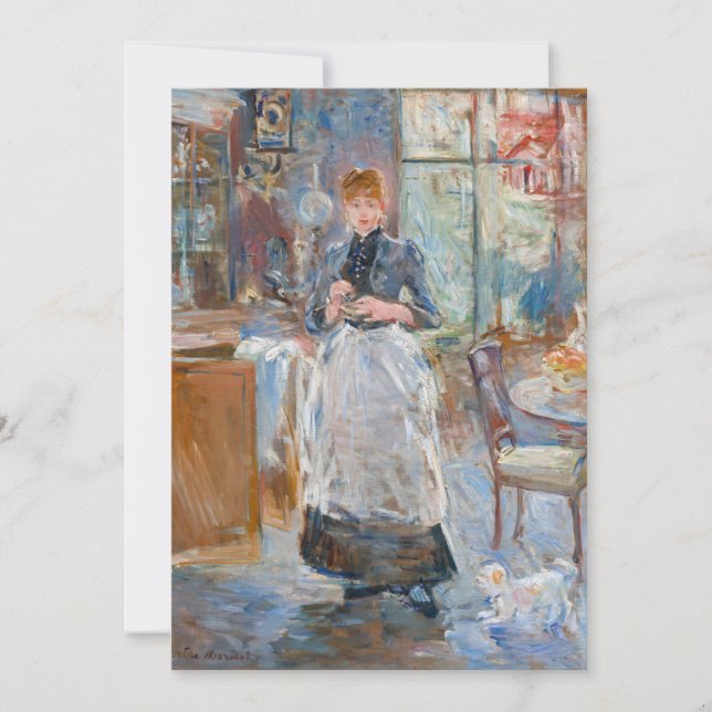 Cartão De Agradecimento Berthe Morisot - Na Sala De Jantar (Frente)