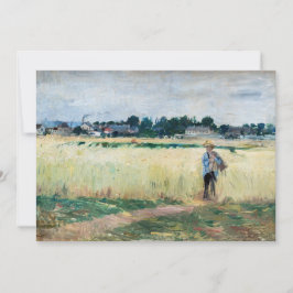 Cartão De Agradecimento Berthe Morisot - No campo de rodas em Gennevillier