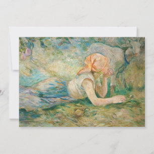 Cartão De Agradecimento Berthe Morisot - Pastora Reclinada