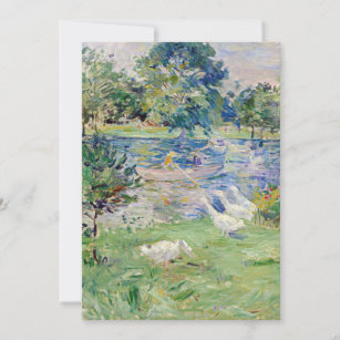 Cartão De Agradecimento Berthe Morisot - Rapariga num Barco com Gansos
