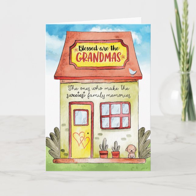 Cartão De Agradecimento BESSED são as vovós que fazem memórias bonitas (Frente)