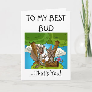 Cartão De Agradecimento Best Bud Greetings Card