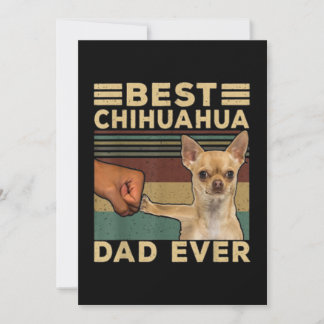 Cartão De Agradecimento Best Chihuahua Dad Ever