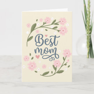 Cartão De Agradecimento Best Mom Mothers Day Birthday Thank you Mom
