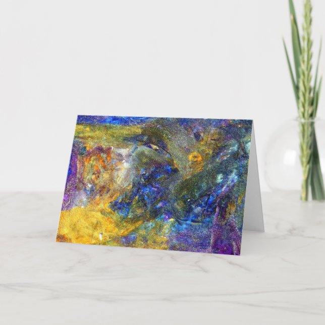 Cartão De Agradecimento Besta Azul em Execução (Frente)