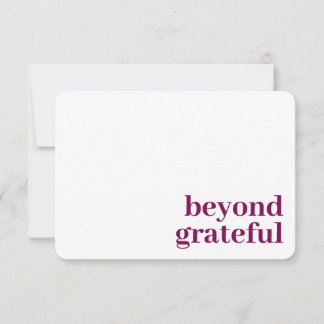 Cartão De Agradecimento Beyond Grateful Thank You Modern Berry Card