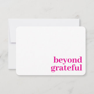 Cartão De Agradecimento Beyond Grateful Thank You Modern Elegant Card