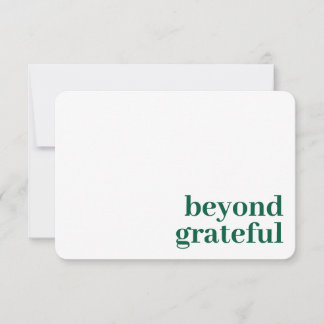 Cartão De Agradecimento Beyond Grateful Thank You Modern Green Card