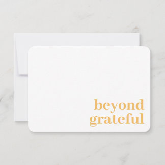 Cartão De Agradecimento Beyond Grateful Thank You Modern Marigold Card