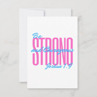 Cartão De Agradecimento Bíblia verso Joshua 1:9