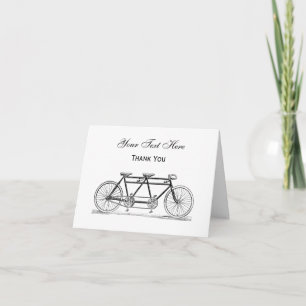 Cartão De Agradecimento Bicicleta Antiga Construída Para Dois / Bicicleta 