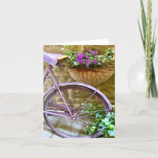 Cartão De Agradecimento Bicicleta Cortona com flores