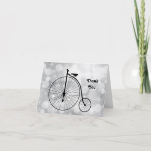 Cartão De Agradecimento Bicicleta de Alta Roda