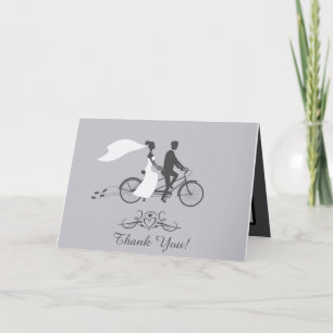 Cartão de Agradecimento Bicicleta para Dois Dobrad