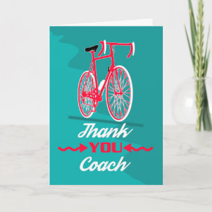 Cartão De Agradecimento Bicycle Coach Thank You, Modern Design, Card