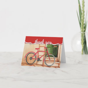 Cartão De Agradecimento Bicycle Oil Painting Thank You Card