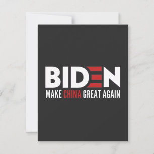 Cartão De Agradecimento biden Faça a China Grande Novamente