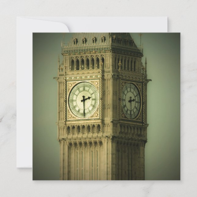 Cartão De Agradecimento Big Ben, Palácio de Westminster, Londres (Frente)