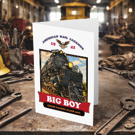 Cartão De Agradecimento Big Boy 4014 Steam Locomotive Retro Illustration