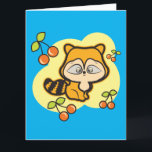 Cartão De Agradecimento Big greeting card 8.5 x 11 inches with a fox<br><div class="desc">For super cool greeting buy this big greeting card with a cute fox and cherries! Friends welcome!</div>