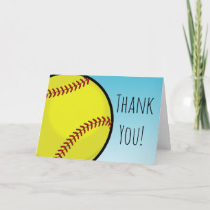 Cartão De Agradecimento Big Softball Custom Thank You